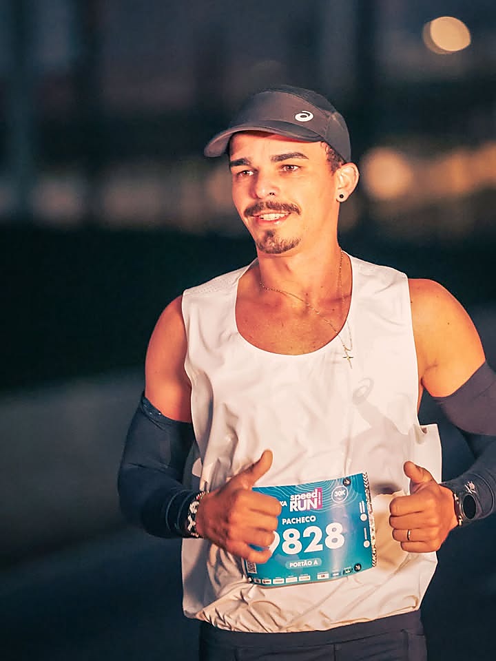 Rafael Pacheco em treino de corrida